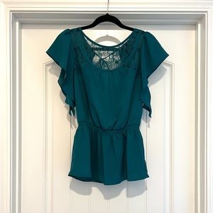 Forever 21 Smocked Waist Open Back Top. Juniors Size- Medium.